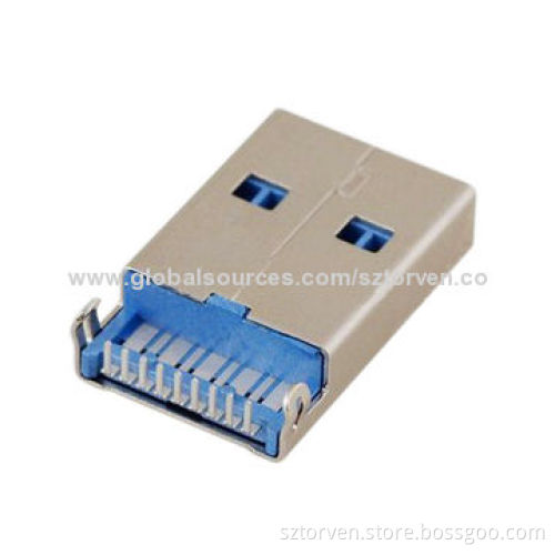 USB 3.0 Connector, Male Right Angle DIP TypeNew